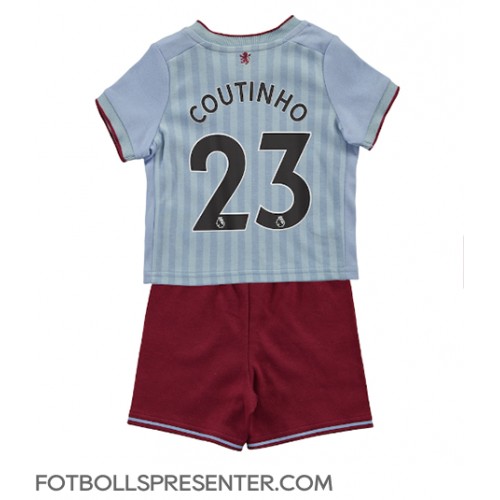 Aston Villa Philippe Coutinho #23 Bortatröja Barn 2022-23 Kortärmad (+ korta byxor)